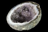 Las Choyas Coconut Geode Half with Amethyst & Calcite - Mexico #145869-2